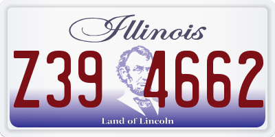 IL license plate Z394662