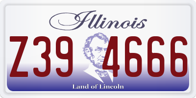 IL license plate Z394666
