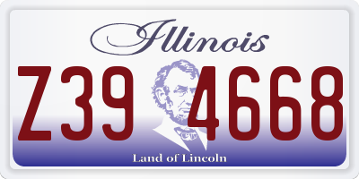 IL license plate Z394668