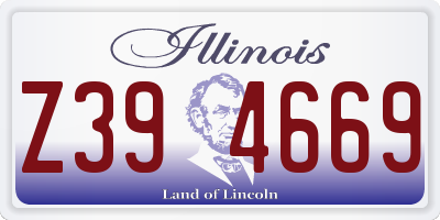 IL license plate Z394669