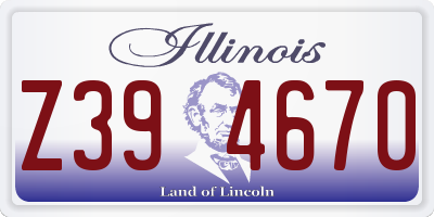 IL license plate Z394670