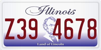 IL license plate Z394678
