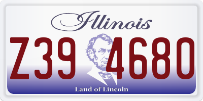 IL license plate Z394680