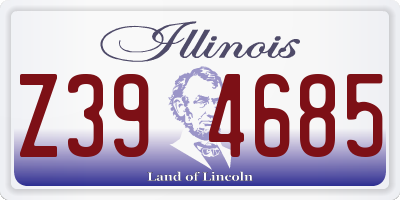 IL license plate Z394685
