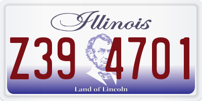 IL license plate Z394701
