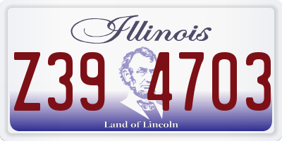 IL license plate Z394703