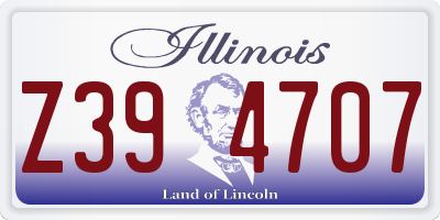 IL license plate Z394707