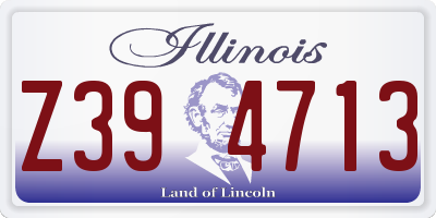 IL license plate Z394713