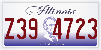 IL license plate Z394723
