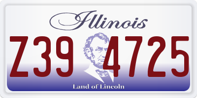 IL license plate Z394725