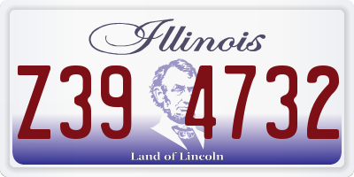IL license plate Z394732