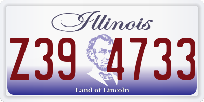 IL license plate Z394733