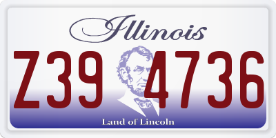 IL license plate Z394736