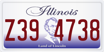 IL license plate Z394738