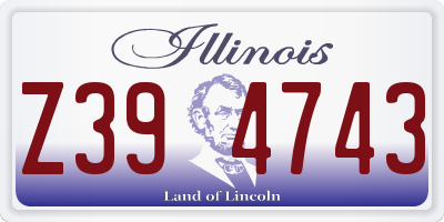 IL license plate Z394743