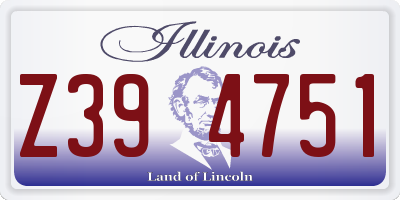 IL license plate Z394751