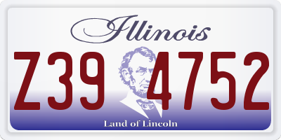 IL license plate Z394752