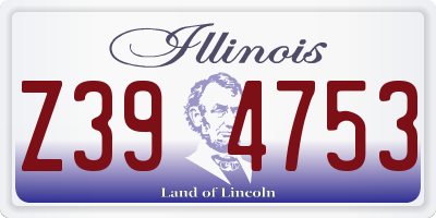 IL license plate Z394753