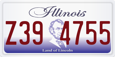 IL license plate Z394755