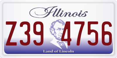 IL license plate Z394756