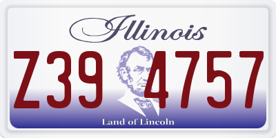 IL license plate Z394757