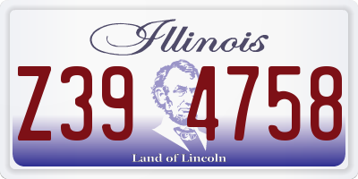 IL license plate Z394758