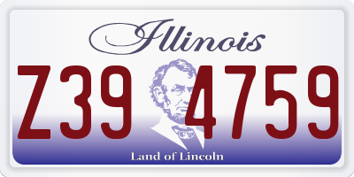 IL license plate Z394759