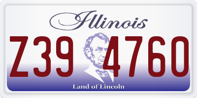 IL license plate Z394760