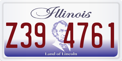 IL license plate Z394761
