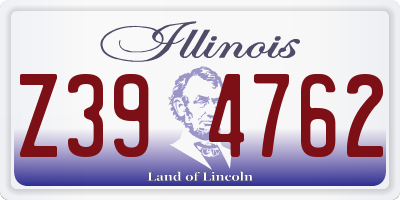 IL license plate Z394762