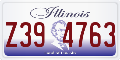 IL license plate Z394763