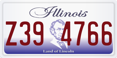 IL license plate Z394766