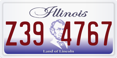 IL license plate Z394767