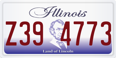 IL license plate Z394773