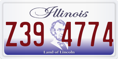 IL license plate Z394774