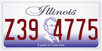 IL license plate Z394775