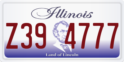 IL license plate Z394777