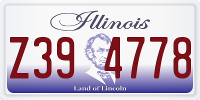 IL license plate Z394778