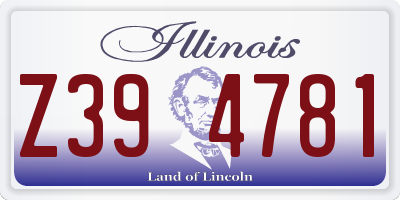 IL license plate Z394781