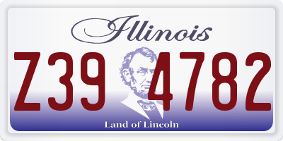 IL license plate Z394782