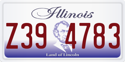 IL license plate Z394783