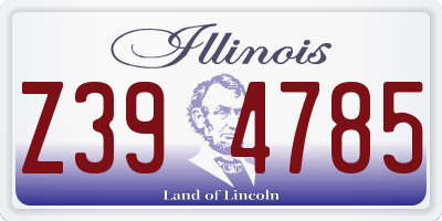 IL license plate Z394785