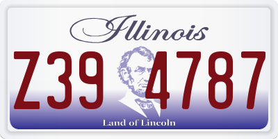IL license plate Z394787