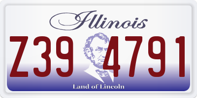 IL license plate Z394791