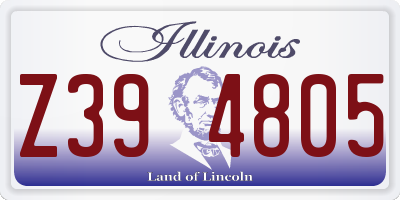 IL license plate Z394805