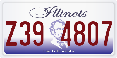 IL license plate Z394807
