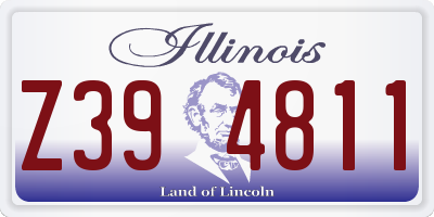 IL license plate Z394811