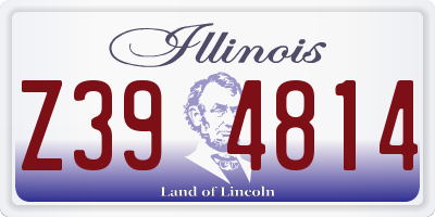 IL license plate Z394814