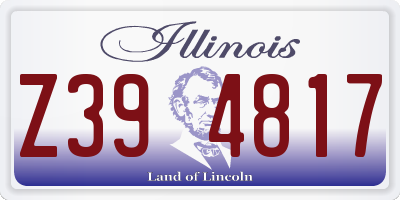 IL license plate Z394817