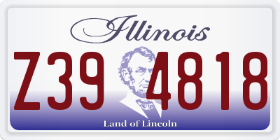 IL license plate Z394818